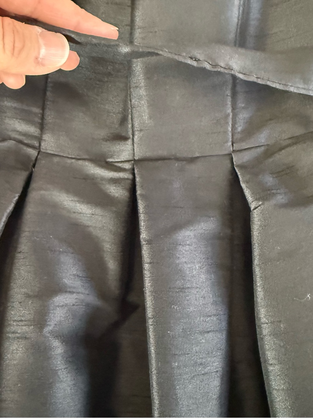 Alfred Sung Strapless Taffeta Cocktail Dress with Pockets & Belt Black Sz 6 - Picture 7 of 11